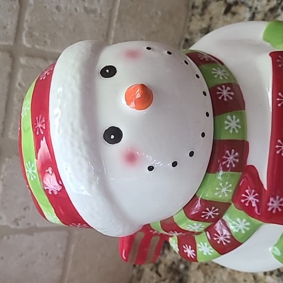 Harry and David Snowman Cookie Jar Storage Container - Picture 2 of 8